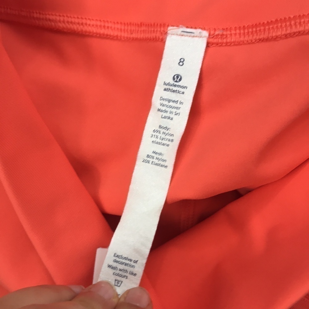 Lululemon Rise & Flow Tights Bright Orange - Picture 9 of 9